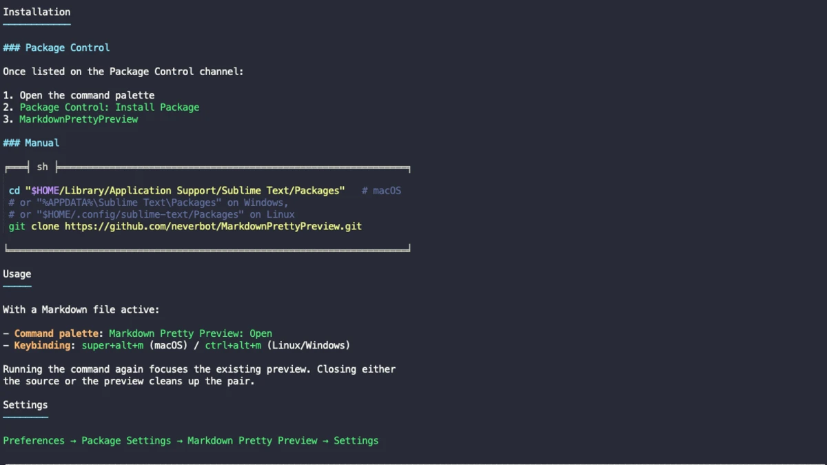 Sublime Text plugins